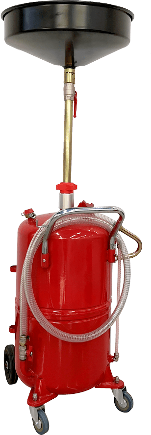 New 65L Portable Air Waste Oil Drainer – Heavy - Duty Mobile Oil Drain Tank T6065 - with Red | Sold by Uncle Wiener's Wholesale