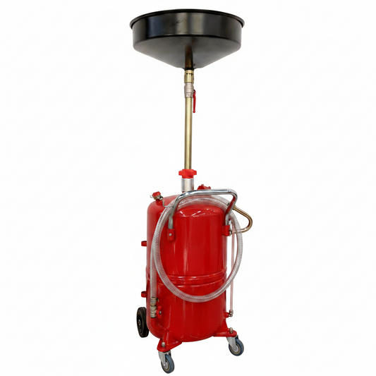New 65L Portable Air Waste Oil Drainer – Heavy - Duty Mobile Oil Drain Tank T6065 - with Red | Sold by Uncle Wiener's Wholesale