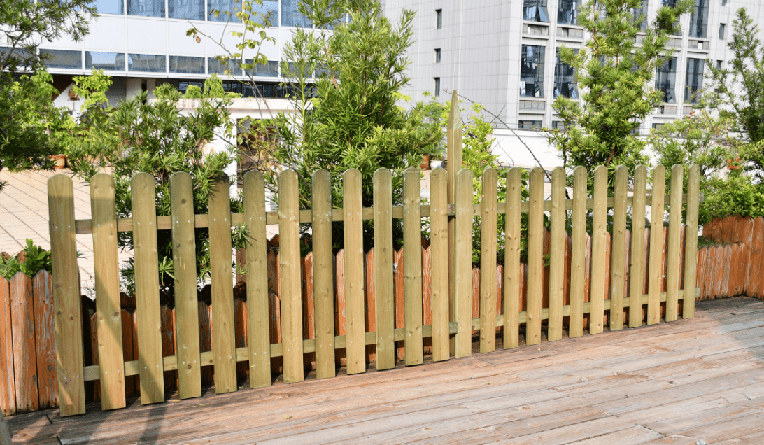 6.6ft treated wood fence post installed along garden

Close-up of outdoor wood fence slats

Pressure-treated fencing support in landscaped backyard

Vertical fence post – brown wood tone

Privacy wood fence with decorative pickets