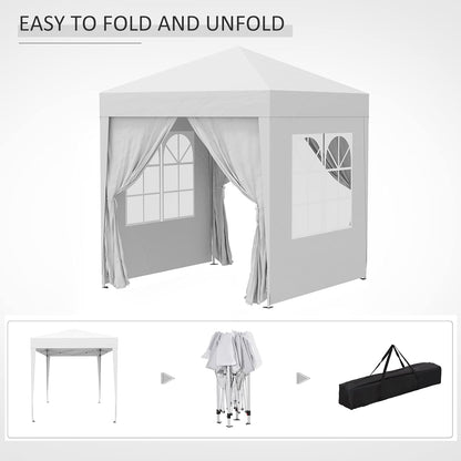 “Pop-up canopy tent with sidewalls for outdoor events”

“Removable sidewall panel of 6.6x6.6 FT tent”

“Close-up of waterproof fabric and window panel”

“Tent set up in a backyard party environment”

“Folded pop-up tent for easy storage and transport”

