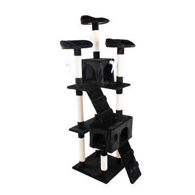 NEW 67 - Inch Cat Tree Tower – Multi - Level Playhouse Condo with Toy Ball 67TREEB - with Black | Sold by Uncle Wiener's Wholesale