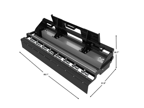 NEW 68" Skid Steer Magnetic Sweeper Heavy - Duty Debris Cleaner 345543 - with | Sold by Uncle Wiener's Wholesale