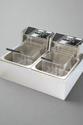 “Double tank electric countertop fryer for commercial kitchen”

“6L and 12L stainless steel deep fryers with baskets”

“Small electric fryer for deli and light-duty food prep”

“Compact plug-in fryer with temperature control”