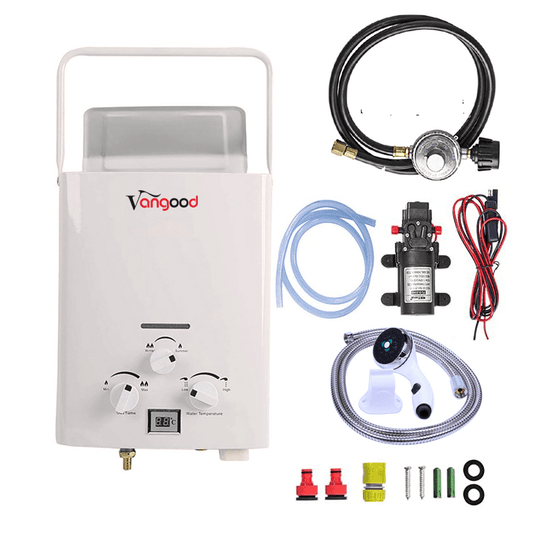 NEW 6L PORTABLE TANKLESS HOT WATER HEATER KIT 4112022 - with | Sold by Uncle Wiener's Wholesale