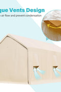 Heavy-Duty Fabric Storage Buildings ��� 6x6, 7x12, and 13x20 ft Car Shelters with Beige PE Cover and Galvanized