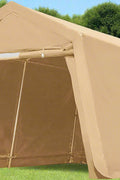 Heavy-Duty Fabric Storage Buildings ��� 6x6, 7x12, and 13x20 ft Car Shelters with Beige PE Cover and Galvanized