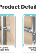 Heavy-Duty Fabric Storage Buildings ��� 6x6, 7x12, and 13x20 ft Car Shelters with Beige PE Cover and Galvanized