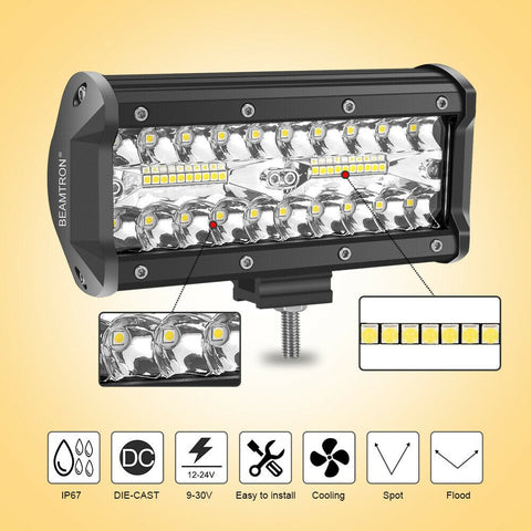 New 7" 240 watt led light bar – model 214710 - with | Sold by Uncle Wiener's Wholesale