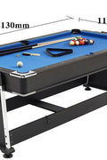 7ft 4-in-1 game table with pool, air hockey, table tennis, and dining top
Convertible multi-game table with storage for accessories
Full-size game table with air hockey surface and blower motor
Modern black and wood game table for family entertainment