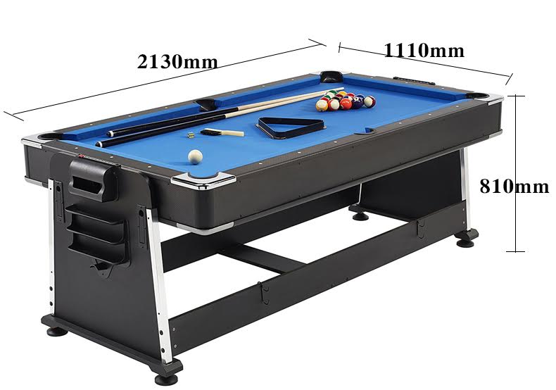 7ft 4-in-1 game table with pool, air hockey, table tennis, and dining top
Convertible multi-game table with storage for accessories
Full-size game table with air hockey surface and blower motor
Modern black and wood game table for family entertainment