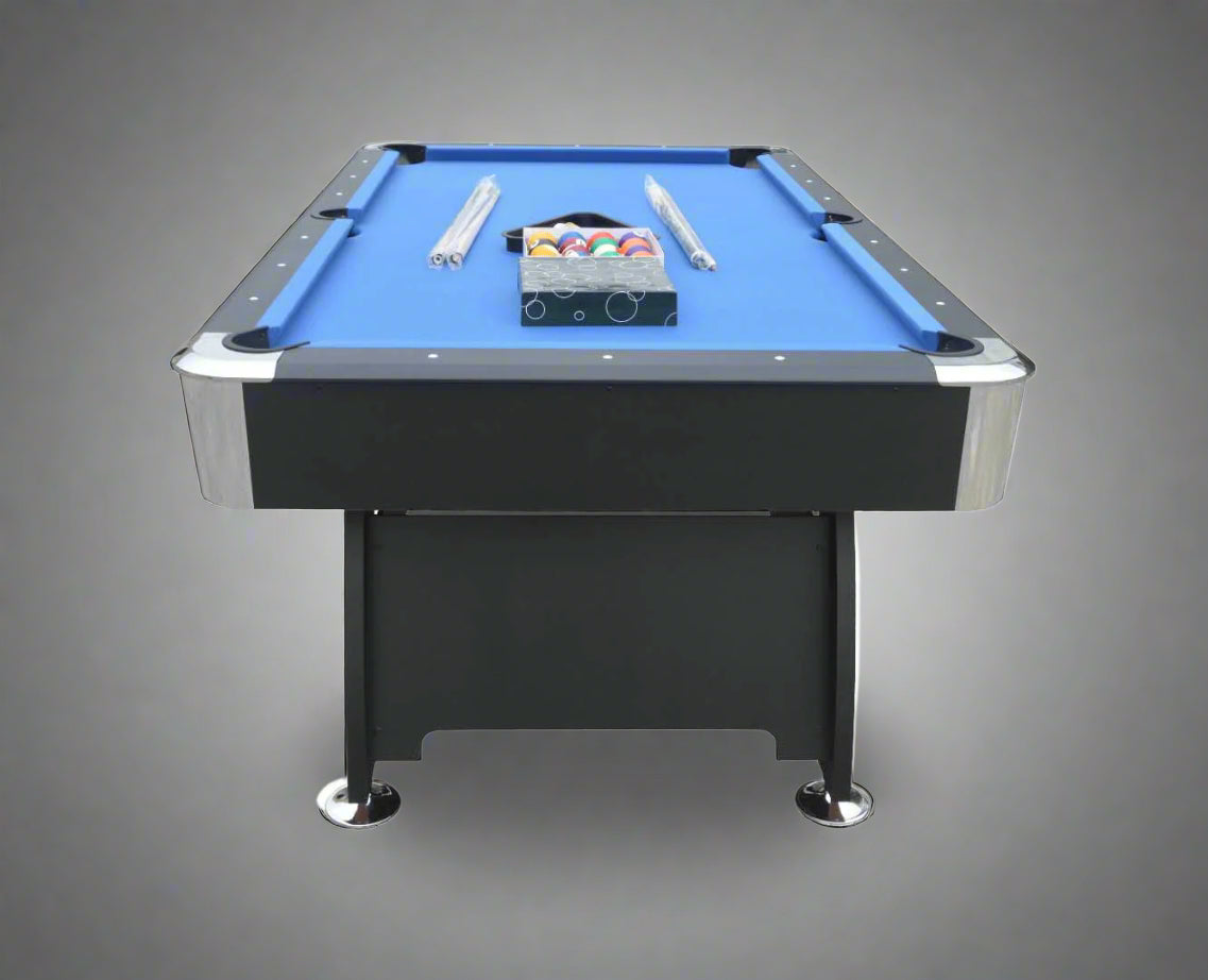 7 FT POOL GAMES TABLE & BALL RETURN FULL SIZED TABLE - with GREEN TOP | Sold by Uncle Wiener's Wholesale