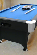 7 FT POOL GAMES TABLE & BALL RETURN FULL SIZED TABLE - with GREEN TOP | Sold by Uncle Wiener's Wholesale