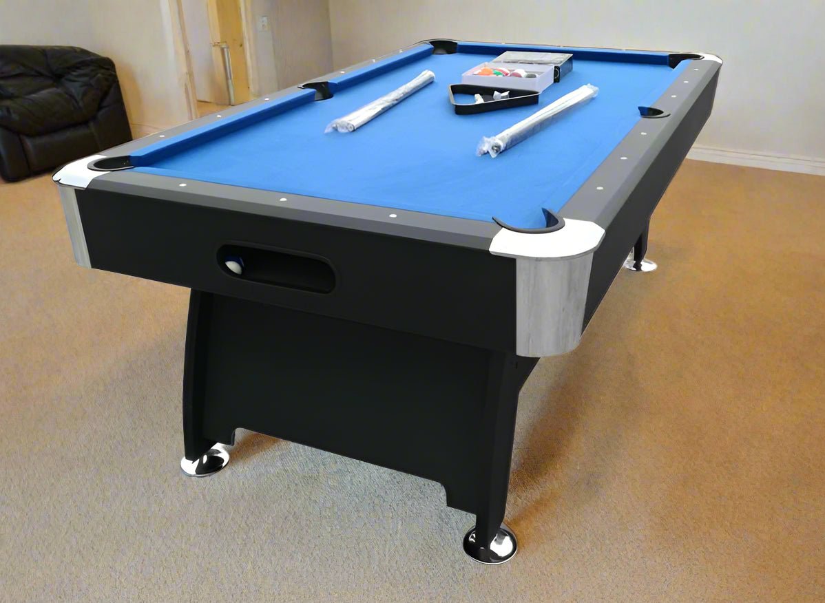 7 FT POOL GAMES TABLE & BALL RETURN FULL SIZED TABLE - with GREEN TOP | Sold by Uncle Wiener's Wholesale