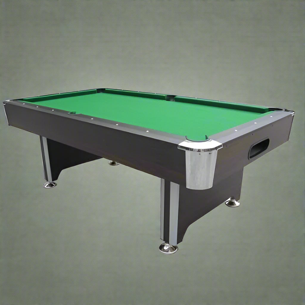 7 FT POOL GAMES TABLE & BALL RETURN FULL SIZED TABLE - with GREEN TOP | Sold by Uncle Wiener's Wholesale