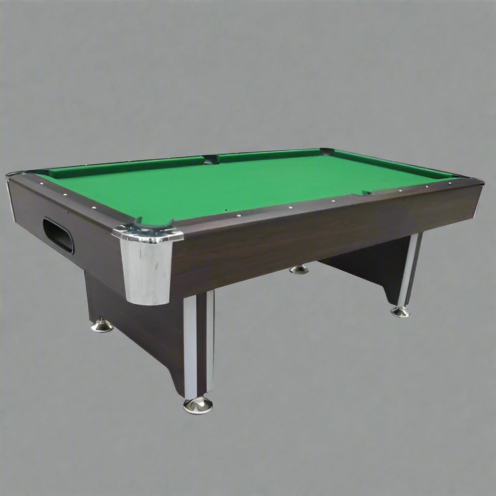 7 FT POOL GAMES TABLE & BALL RETURN FULL SIZED TABLE - with GREEN TOP | Sold by Uncle Wiener's Wholesale