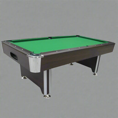 7 FT POOL GAMES TABLE & BALL RETURN FULL SIZED TABLE - with GREEN TOP | Sold by Uncle Wiener's Wholesale