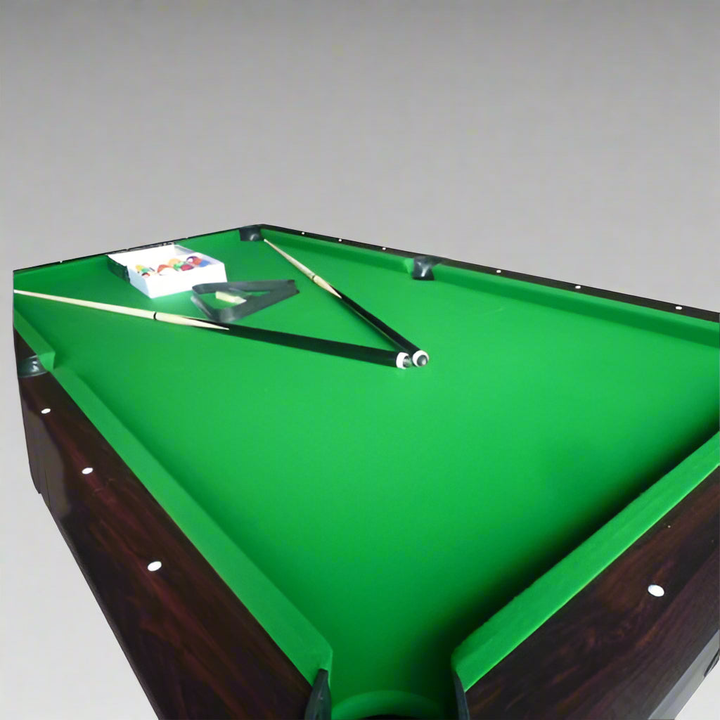 7 FT POOL GAMES TABLE & BALL RETURN FULL SIZED TABLE - with GREEN TOP | Sold by Uncle Wiener's Wholesale