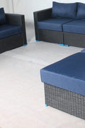 New 7 - Piece Outdoor Patio Furniture Set – Weather - Resistant Wicker Seating 619198 - with Royal Blue | Sold by Uncle Wiener's Wholesale