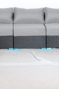 New 7 - Piece Outdoor Patio Furniture Set – Weather - Resistant Wicker Seating 619198 - with Gray | Sold by Uncle Wiener's Wholesale