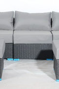 New 7 - Piece Outdoor Patio Furniture Set – Weather - Resistant Wicker Seating 619198 - with Royal Blue | Sold by Uncle Wiener's Wholesale