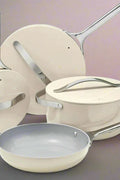 NEW 7 PIECE SET LUXURY CERAMIC NON STICK COOKWARE DUTCH OVEN PAN - with Sage | Sold by Uncle Wiener's Wholesale
