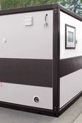 7-foot ADA-compliant portable restroom with ramp in outdoor setting
Inside view of wheelchair-accessible bathroom interior
Front door of handicap bathroom unit with ramp
Washbasin and toilet setup in ADA portable unit
Side view of accessible bathroom setup