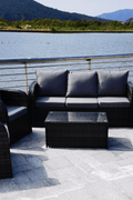 "7-Seat Outdoor Recliner Sofa Set with Coffee Table"

"Weatherproof Rattan Patio Sofa and Recliners Gray"

"Backyard Outdoor Lounge Set 7-Piece Furniture"

"Gray Rattan Outdoor Recliner Set with Cushions"

"Luxury Outdoor Recliner Sofa Set for Garden Patio"