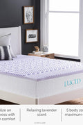 New 7 Zone Lavender Memory Foam Mattress Topper – 3″ & 1.5″ Comfort Layers for Ultimate Sleep - with 3″ TWIN | Sold by Uncle Wiener's Wholesale