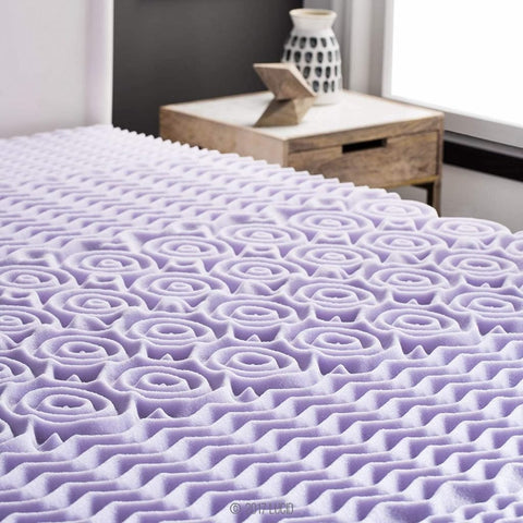 New 7 Zone Lavender Memory Foam Mattress Topper – 3″ & 1.5″ Comfort Layers for Ultimate Sleep - with 3″ TWIN | Sold by Uncle Wiener's Wholesale