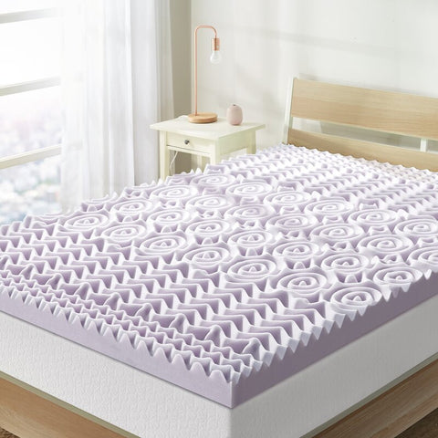 New 7 Zone Lavender Memory Foam Mattress Topper – 3″ & 1.5″ Comfort Layers for Ultimate Sleep - with 1.5″ TWIN | Sold by Uncle Wiener's Wholesale