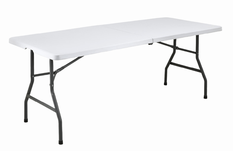 New 70″ Plastic Solid Folding Table – Heavy - Duty Indoor Outdoor Utility Table – DSZ180A - with | Sold by Uncle Wiener's Wholesale