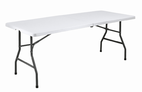 New 70″ Plastic Solid Folding Table – Heavy - Duty Indoor Outdoor Utility Table – DSZ180A - with | Sold by Uncle Wiener's Wholesale