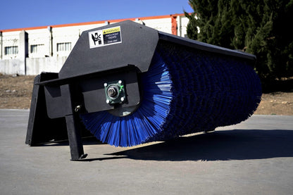 72" Hydraulic Skid Steer Angle Broom on Pavement
Side View of Skid Steer Sweeper with Steel Bristles
Heavy-Duty Skid Steer Snow and Dirt Broom Attachment
Close-up of SBA72RB2 Bristle Set on Angle Broom
Mounted Skid Steer Broom in Outdoor Worksite