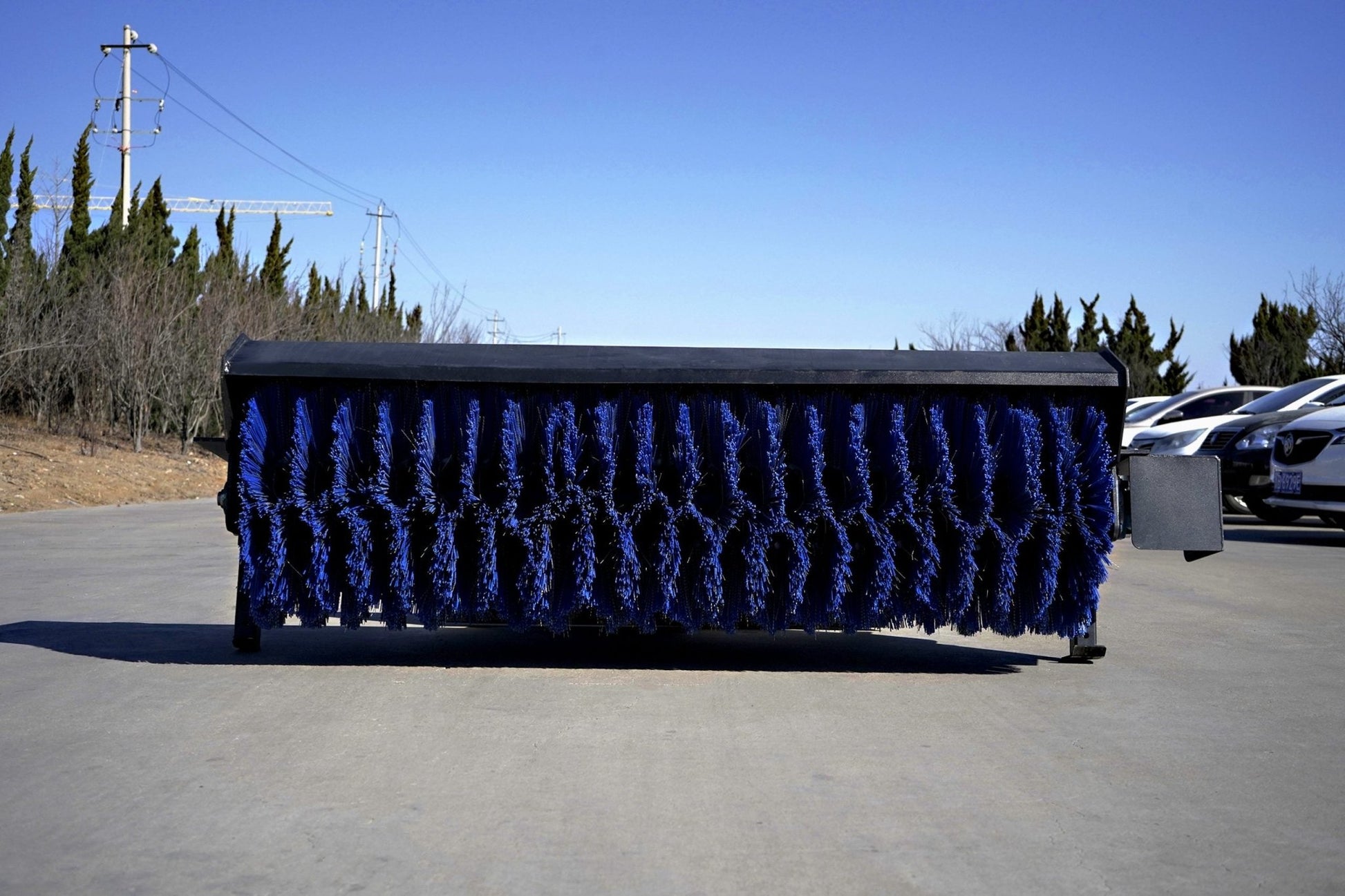 72" Hydraulic Skid Steer Angle Broom on Pavement
Side View of Skid Steer Sweeper with Steel Bristles
Heavy-Duty Skid Steer Snow and Dirt Broom Attachment
Close-up of SBA72RB2 Bristle Set on Angle Broom
Mounted Skid Steer Broom in Outdoor Worksite