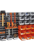 New 72 PCS Wall Mounted Pegboard & Storage Bin Panel Set – Heavy Duty Garage Organizer System GS8482 - with | Sold by Uncle Wiener's Wholesale
