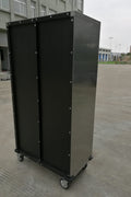 72 inch stainless steel rolling tool cabinet with dual locks

Industrial lockable storage cabinet on wheels

Powder-coated steel garage cabinet with smooth casters

Open view of tool cabinet with adjustable shelves

Heavy-duty mobile workshop cabinet with dual security locks