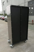 72 inch stainless steel rolling tool cabinet with dual locks

Industrial lockable storage cabinet on wheels

Powder-coated steel garage cabinet with smooth casters

Open view of tool cabinet with adjustable shelves

Heavy-duty mobile workshop cabinet with dual security locks