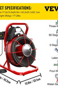 Electric 75 Ft Drain Cleaner Machine – Red
Plumbing Snake for Pipes and Drains – Professional Grade
Drain Cleaning Machine with Foot Pedal
Heavy-Duty Pipe Snake Equipment on Wheels
Close-Up of Steel Cable and Foot Pedal