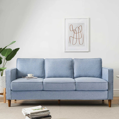 78” Modern Square Arm Couch – Front Room Setup
Dusty Blue Square Arm Sofa – Minimalist Interior
Armrest Storage Pockets on Modern Sofa – Close-Up
Side Angle of Compact 3-Seater Couch
Contemporary Sofa with Solid Wood Frame – Living Room View