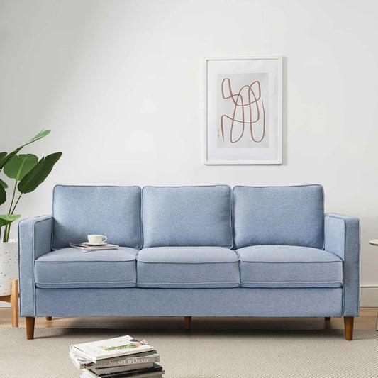78” Modern Square Arm Couch – Front Room Setup
Dusty Blue Square Arm Sofa – Minimalist Interior
Armrest Storage Pockets on Modern Sofa – Close-Up
Side Angle of Compact 3-Seater Couch
Contemporary Sofa with Solid Wood Frame – Living Room View