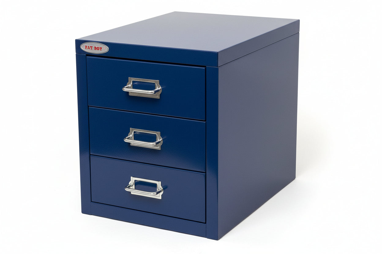 New 8 Drawer Steel Under - Desk Storage Cabinet – Compact Multi - Drawer Organizer - with 3 drawers: 9.1" W × 3.54" H × 11.4" D | Sold by Uncle Wiener's Wholesale