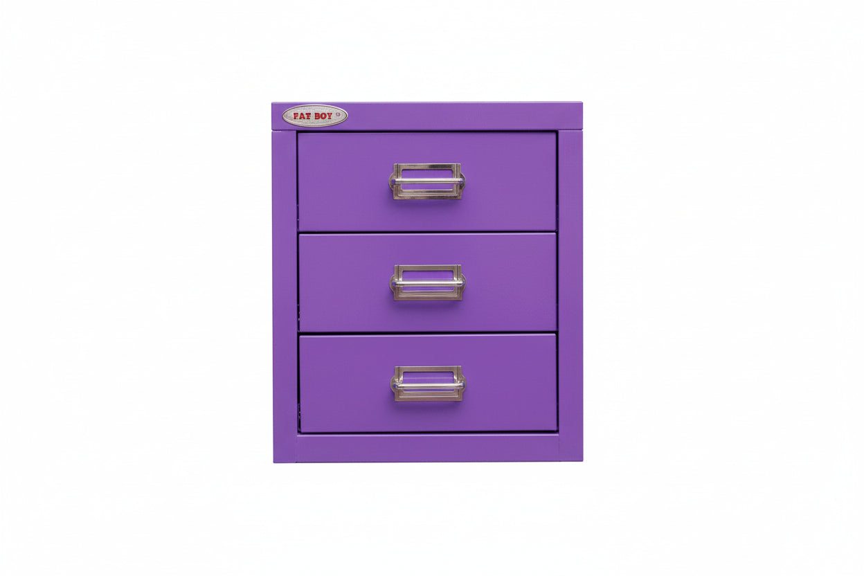 New 8 Drawer Steel Under - Desk Storage Cabinet – Compact Multi - Drawer Organizer - with 3 drawers: 9.1" W × 3.54" H × 11.4" D | Sold by Uncle Wiener's Wholesale