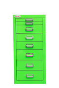 New 8 Drawer Steel Under - Desk Storage Cabinet – Compact Multi - Drawer Organizer - with 3 drawers: 9.1" W × 3.54" H × 11.4" D | Sold by Uncle Wiener's Wholesale