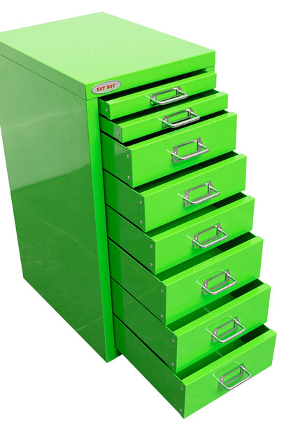 New 8 Drawer Steel Under - Desk Storage Cabinet – Compact Multi - Drawer Organizer - with 3 drawers: 9.1" W × 3.54" H × 11.4" D | Sold by Uncle Wiener's Wholesale