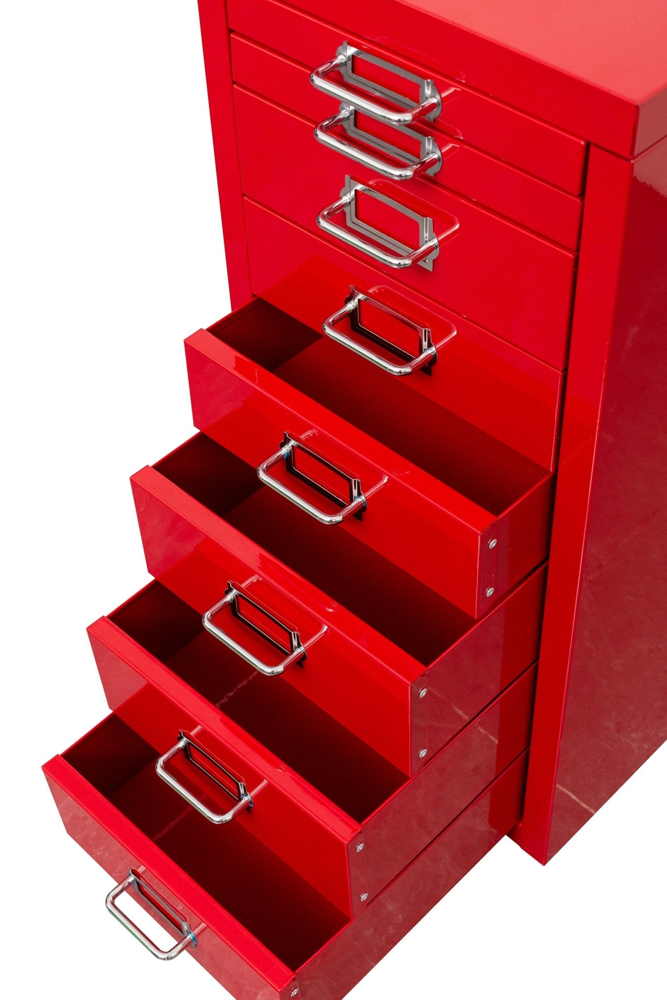 New 8 Drawer Steel Under - Desk Storage Cabinet – Compact Multi - Drawer Organizer - with 3 drawers: 9.1" W × 3.54" H × 11.4" D | Sold by Uncle Wiener's Wholesale