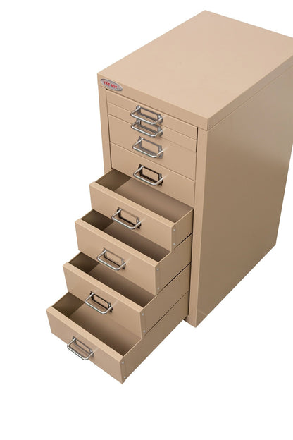 New 8 Drawer Steel Under - Desk Storage Cabinet – Compact Multi - Drawer Organizer - with 3 drawers: 9.1" W × 3.54" H × 11.4" D | Sold by Uncle Wiener's Wholesale
