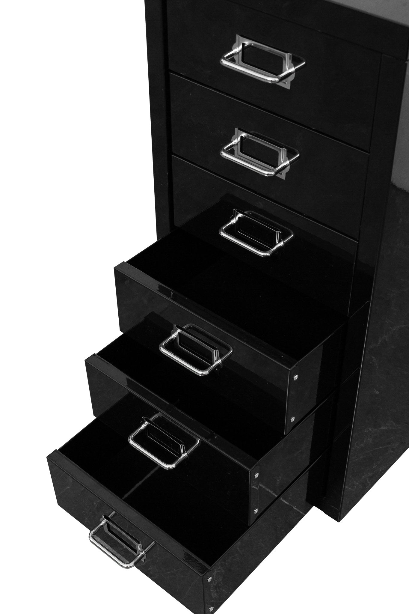 New 8 Drawer Steel Under - Desk Storage Cabinet – Compact Multi - Drawer Organizer - with 6 drawers: 9.1" W × 3.54" H × 11.4" D | Sold by Uncle Wiener's Wholesale
