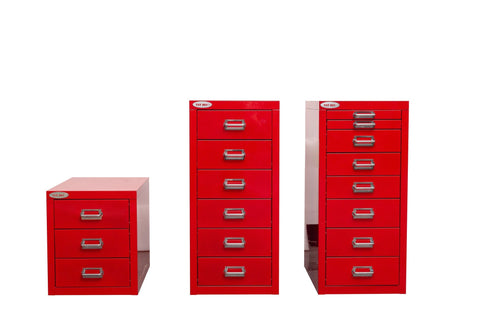 New 8 Drawer Steel Under - Desk Storage Cabinet – Compact Multi - Drawer Organizer - with 3 drawers: 9.1" W × 3.54" H × 11.4" D | Sold by Uncle Wiener's Wholesale