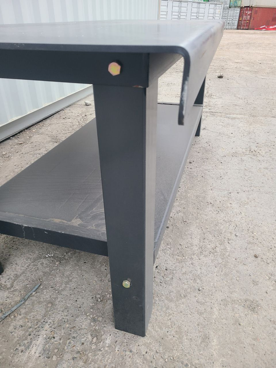 Heavy-duty steel welding table – 8 FT version
Side angle view of the 10 FT steel workbench
Industrial fabrication bench close-up
Front view showing welded leg design
Multiple steel tables in workshop setting