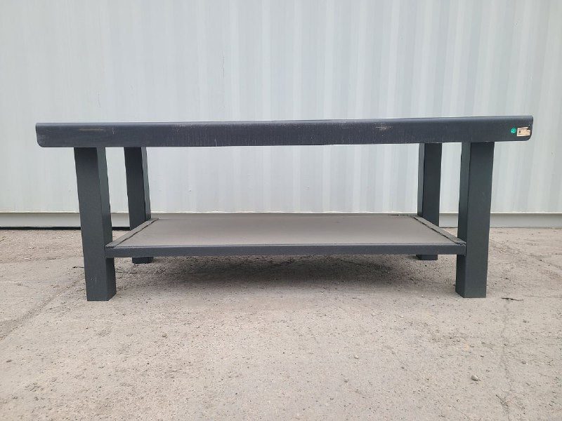 Heavy-duty steel welding table – 8 FT version
Side angle view of the 10 FT steel workbench
Industrial fabrication bench close-up
Front view showing welded leg design
Multiple steel tables in workshop setting